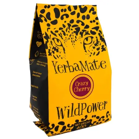 Pyszna Yerba mate Crazy Cherry z wiśniami pakowana 400g